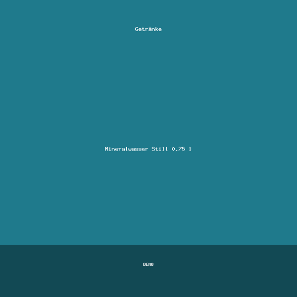 Mineralwasser Still 0,75 l